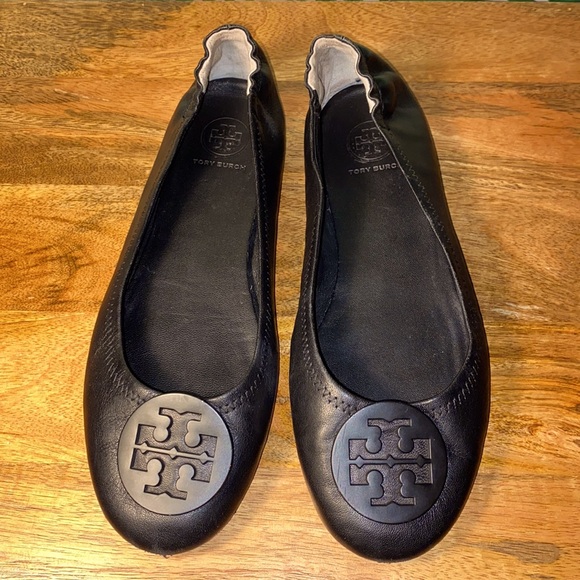 Tory Burch Shoes - Tory Burch Reva Black Leather Ballet Flats Women’s 7.5 M